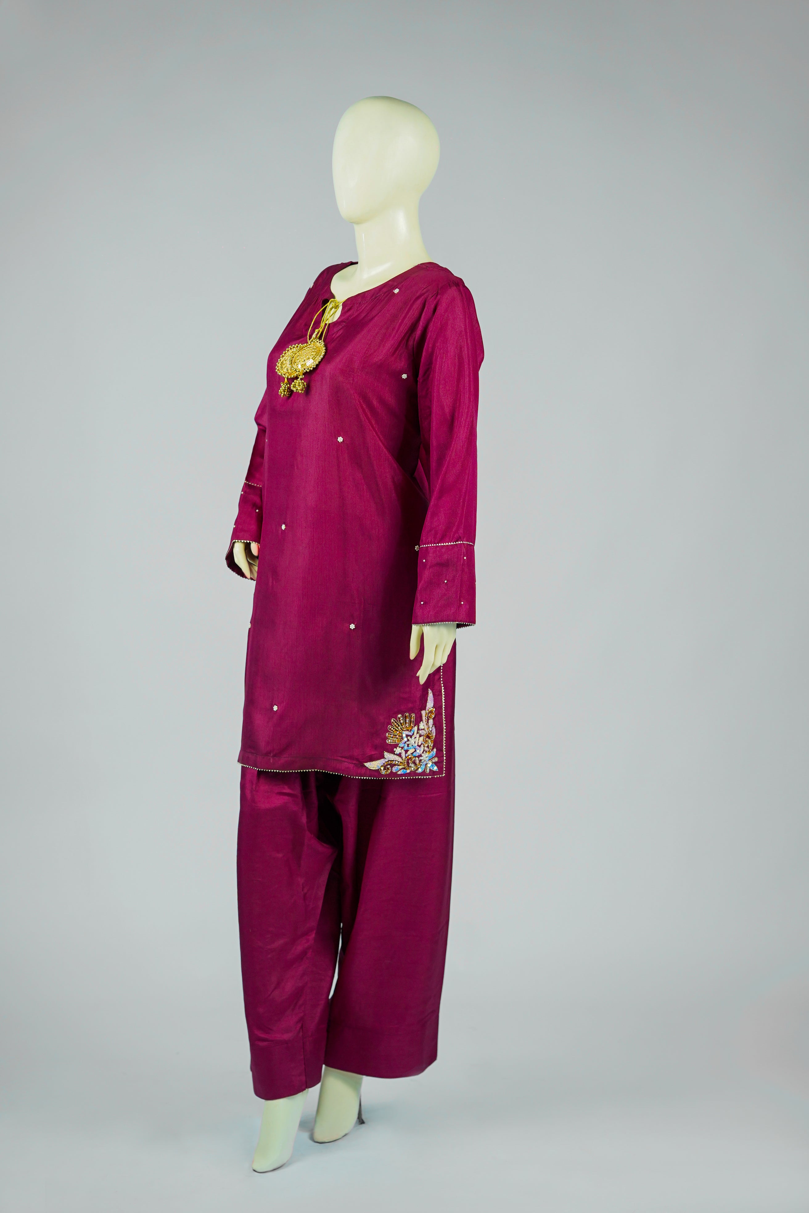 Glory – 2pcs Farshi Shalwar & Shirt Set in Russian Silk