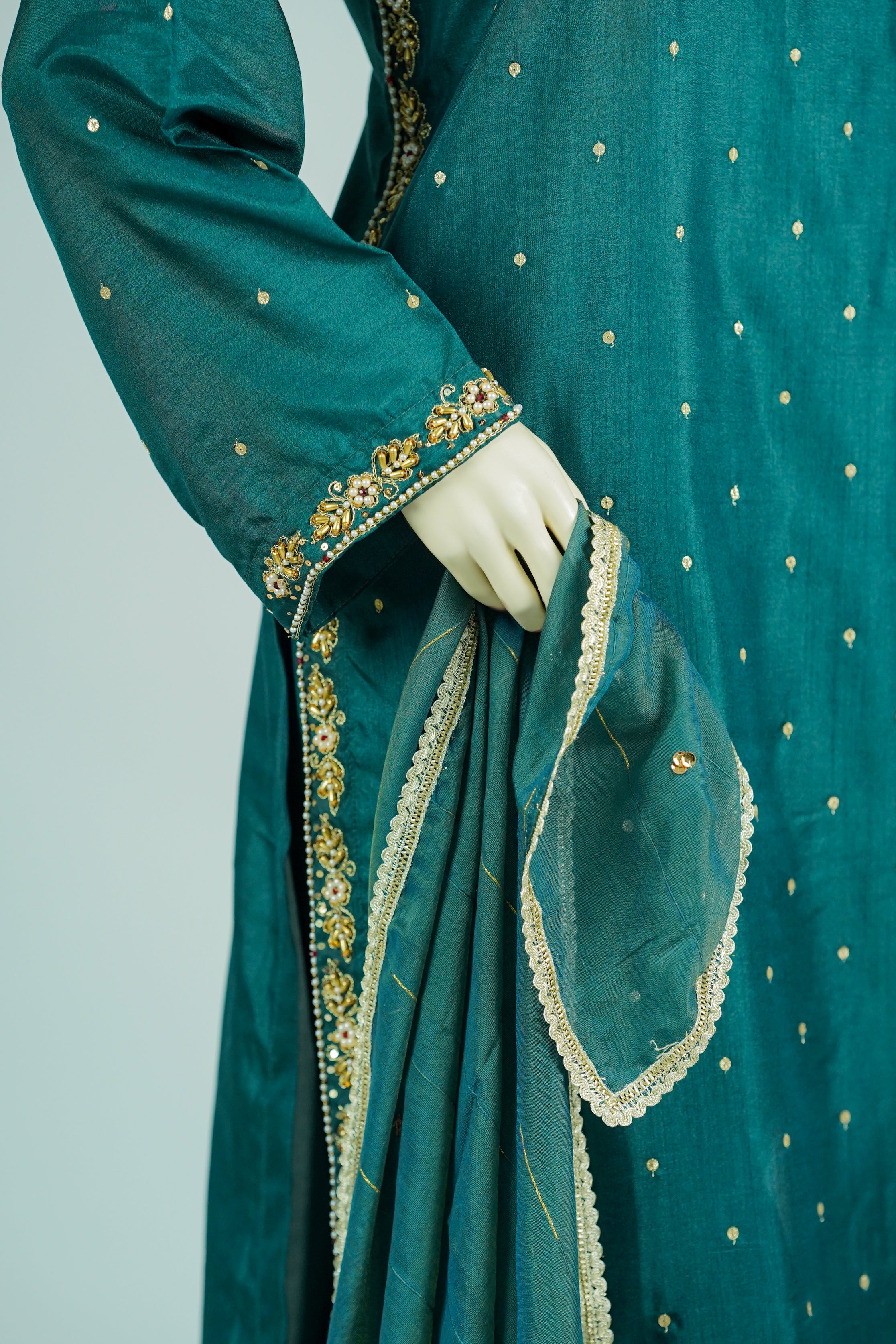 Dove – 3pcs Russian Silk Suit with Chiffon Dupatta
