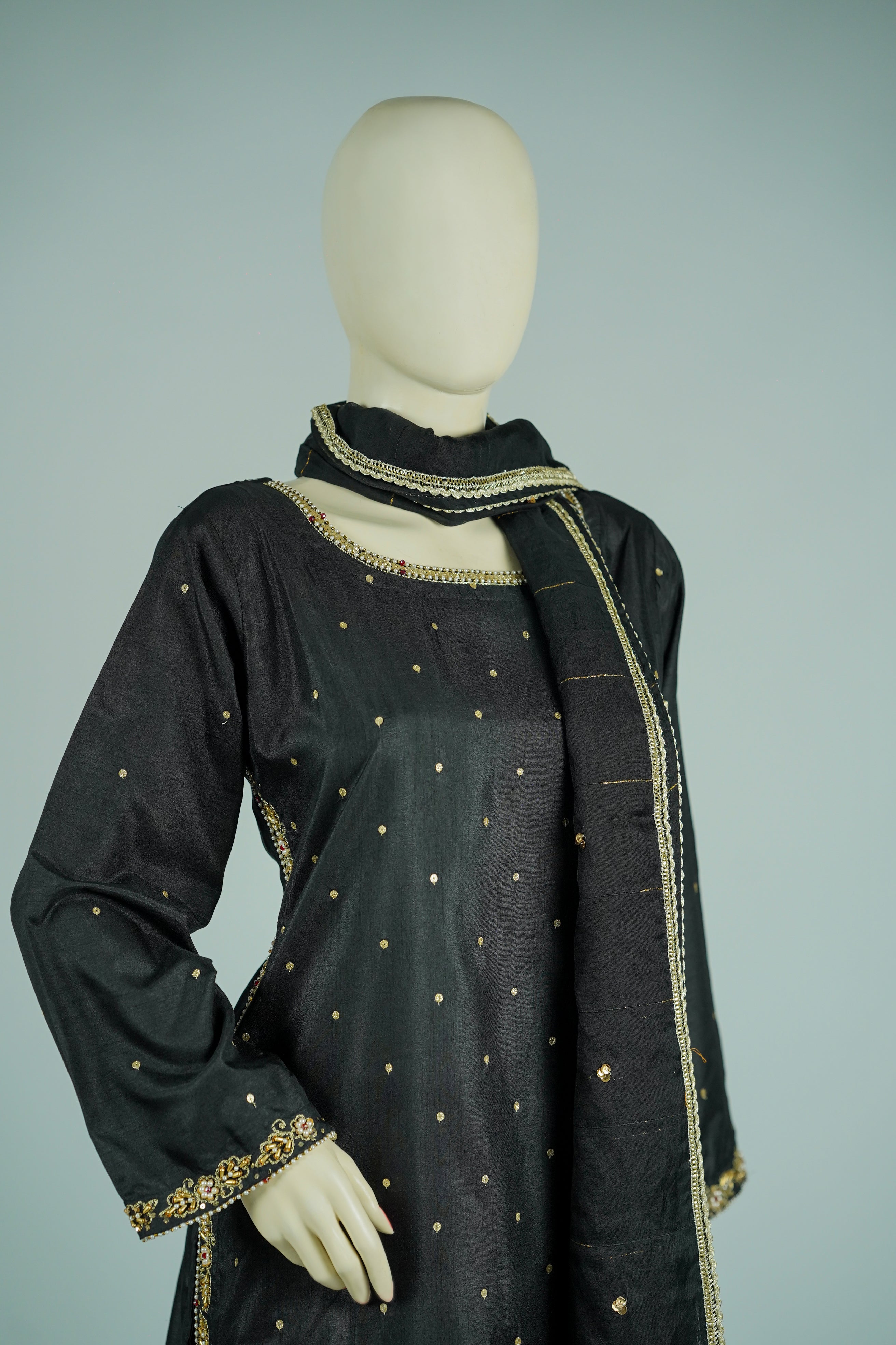 Dove – 3pcs Russian Silk Suit with Chiffon Dupatta