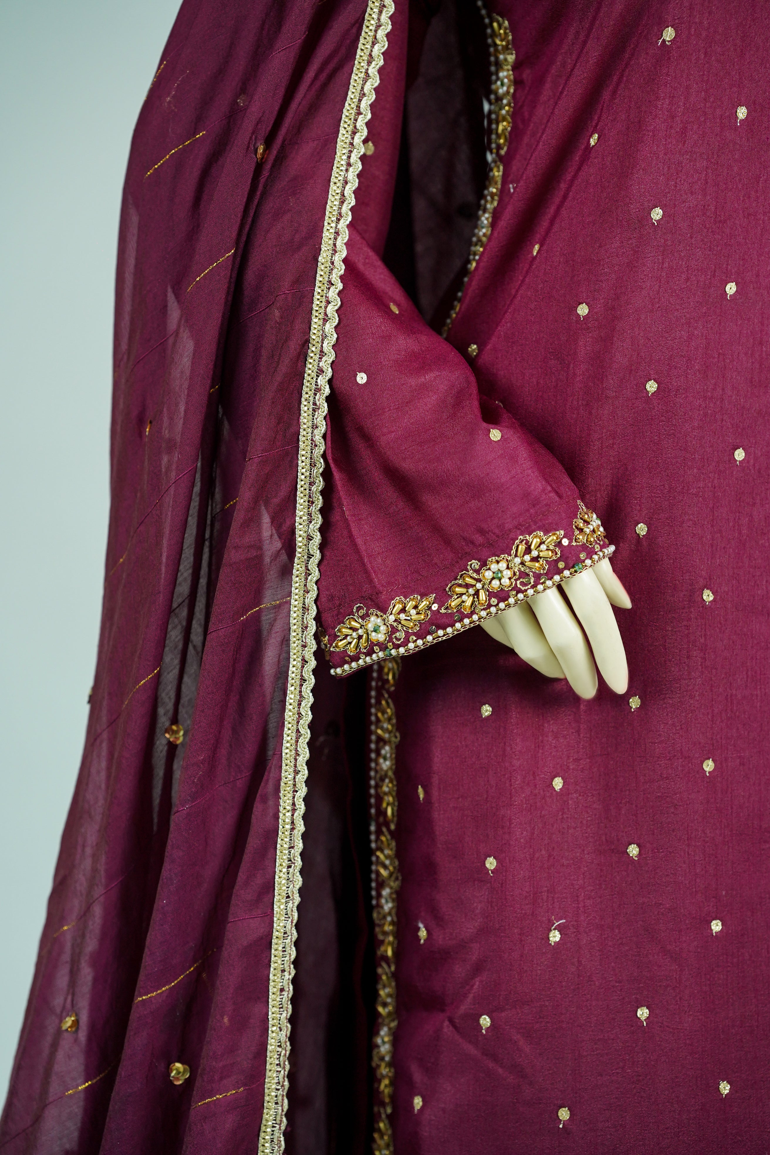 Dove – 3pcs Russian Silk Suit with Chiffon Dupatta