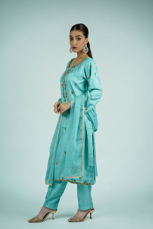 Safroon Handcrafted 3-Piece Russian Silk Suit