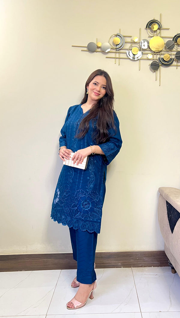 Jamaica-Cord Embroidered 2-Piece Set